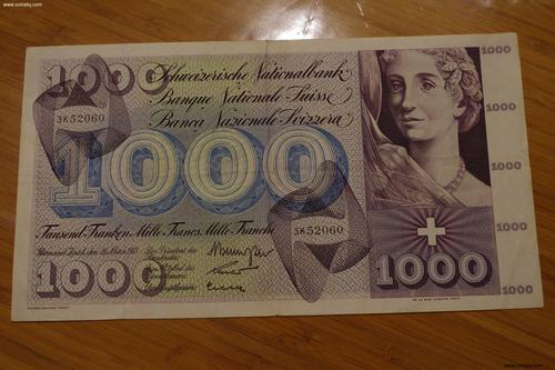 瑞士法郎1000元